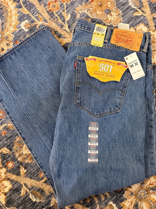Levi's Other - NWT Levi's 501 Straight Men's Jeans in Classic Denim Blue